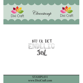 Dixi Craft STAMPL031 - stempel tekst Nu er det endelig jul