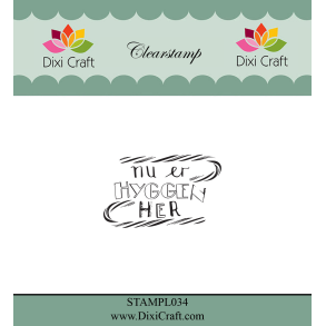 Dixi Craft STAMPL034 - stempel tekst Nu er hyggen her