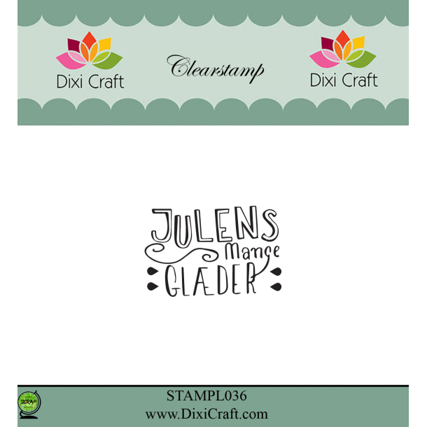 Dixi Craft STAMPL036 - stempel tekst Julens mange glder