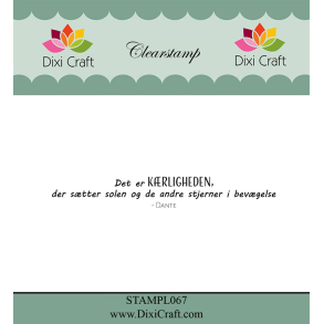 Dixi Craft STEMPL065 - stempel tekst Pas p mit hjerte