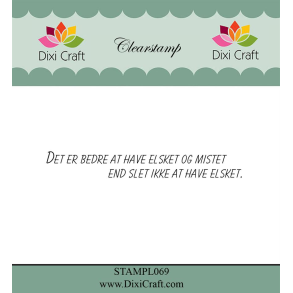 Dixi Craft STAMPL069 - stempel danske tekster
