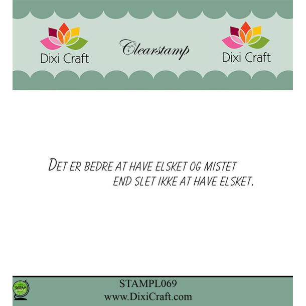 Dixi Craft STAMPL069 - stempel danske tekster