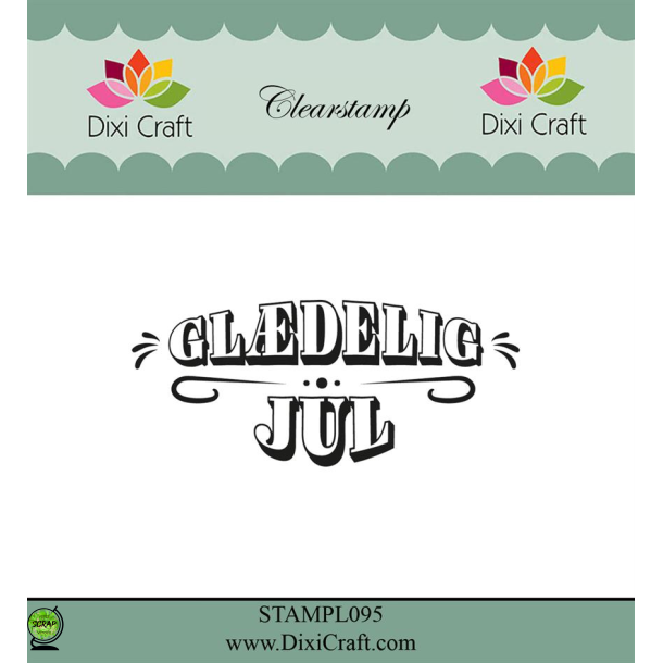 Dixi Craft STAMPL095 - stempel tekst Gldelig Jul
