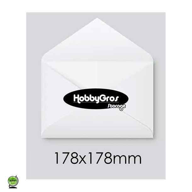 Kuverter 25 stk. 17,8x17,8 cm hvid