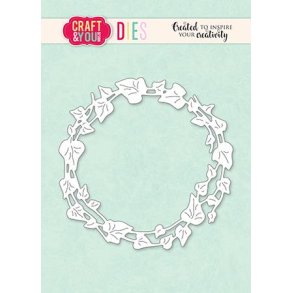 Craft & You CW338 - Dies Ivy Wreath (efeu krans)