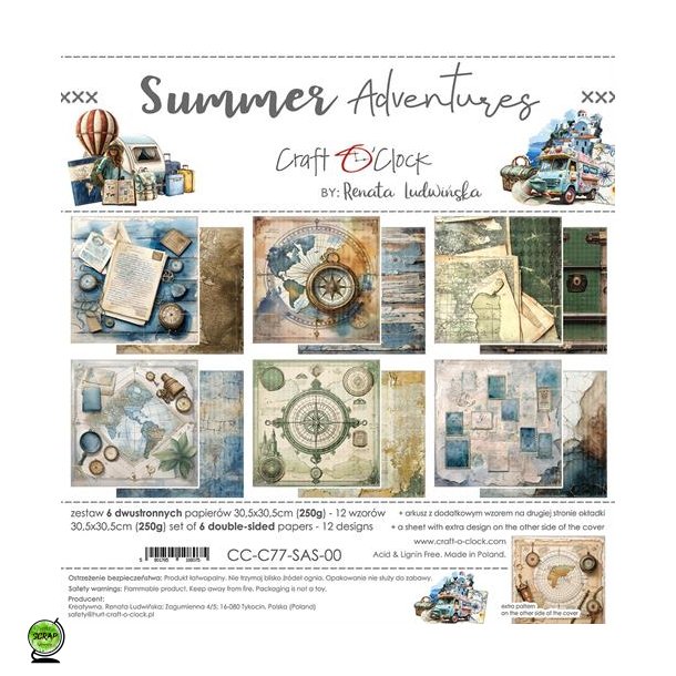 Craft O'Clock CC-C77-SAS-00 - Summer Adventures 30,5x30,5 cm