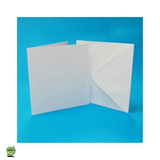 Kort/kuvert 6"x6" 50 st white