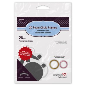 3L 3D Foam circle frames black 26 stk.
