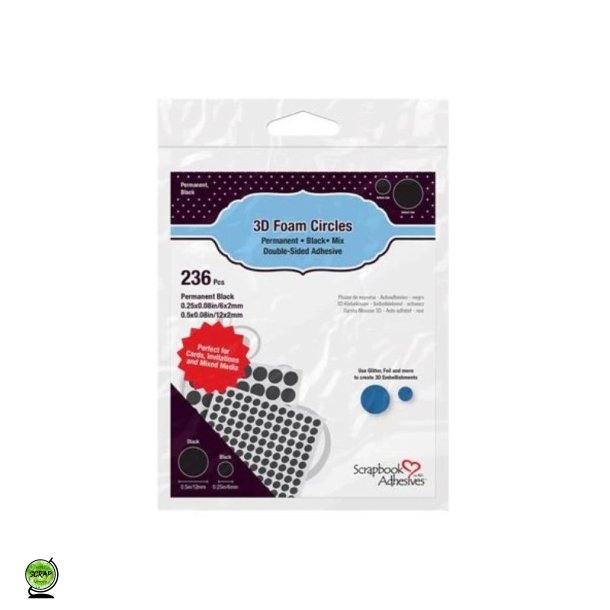 3L 3D Foam circles black mix 236 stk,