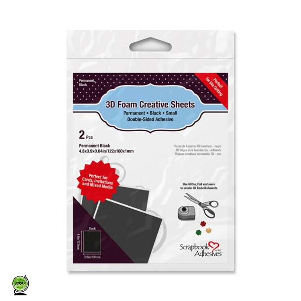 3L 3D Foam creative sheet black 122x100x1 mm 2 stk