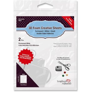 3L 3D Foam creative sheets white 122x100x1mm 2 stk