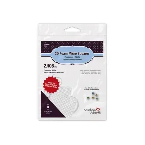 3L 3D Foam Micro squares white 3x3x2mm 2508 stk.