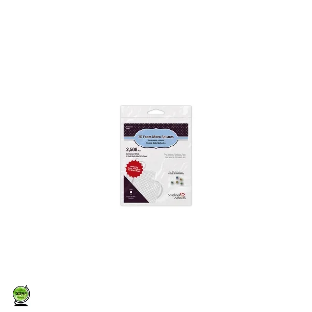 3L 3D Foam Micro squares white 3x3x2mm 2508 stk.