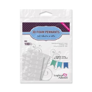3L 3D foam pennants white mix 100 stk