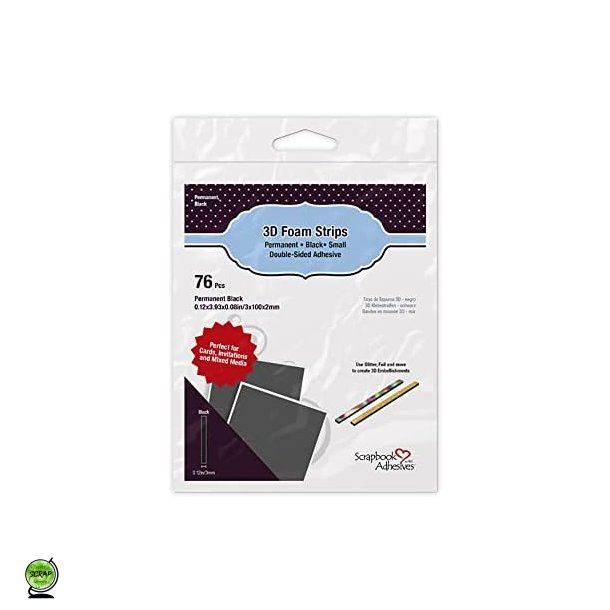 3L 3D Foam Strips black 3x100x2mm 76 stk.
