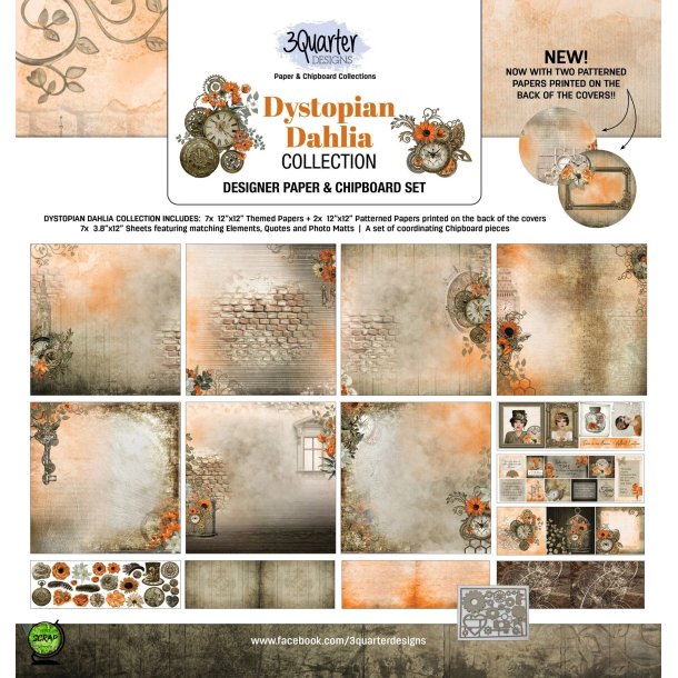 3QuaterDesigns Dystopian Dahlia 30,5*30,5 cm