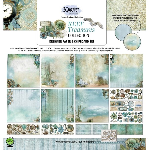 3QuarterDesigns Reef Treasures 30,5*30,5 cm