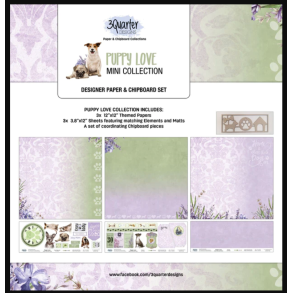 3QuarterDesigns Puppy Love 30,5*30,5 cm