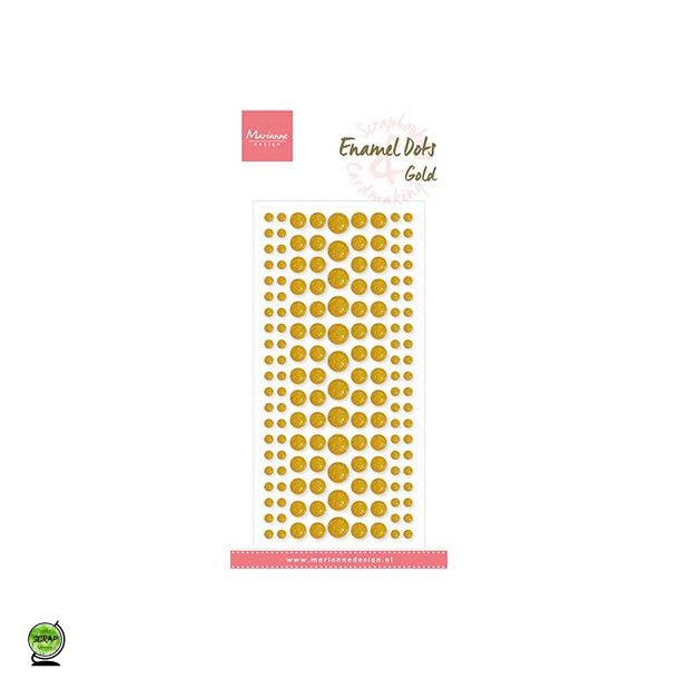 Marianne Design PL4523 - Enamel dots glitter guld