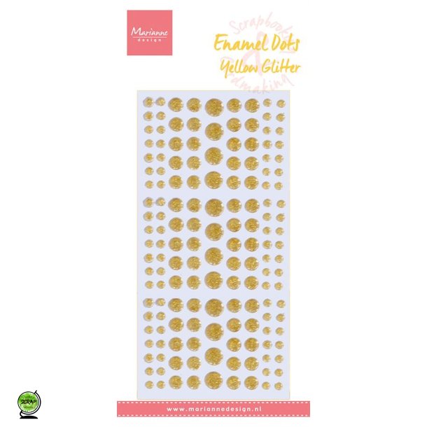 Marianne Design PL4530 - Enamel Dots Yellow Glitter