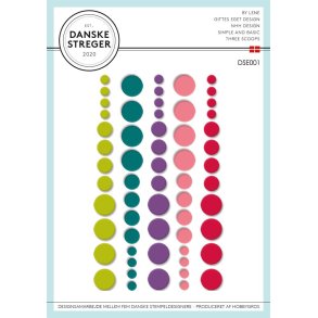 Danske Streger DSE001 - Enamel dots 5 farver