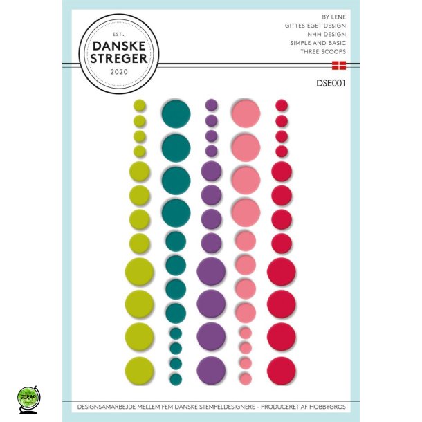 Danske Streger DSE001 - Enamel dots 5 farver