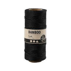 Bamboo cord 503483 1mmx65m sort