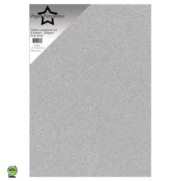 Paper Favourites PFSS203 - Glitter A4 Fine Silver 250 g 5 ark
