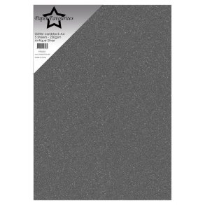 Paper Favourites PFSS205 - Glitter A4 Antique Silver 250 g 5 ark
