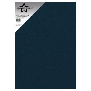 Paper Favourites PFSS206 - Glitter A4 Midnight Blue 250 g 5 ark