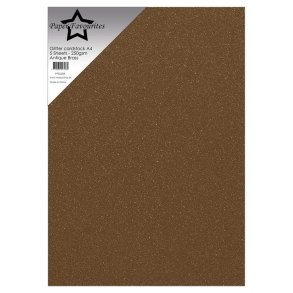 Paper Favourites PFSS208 - Glitter A4 Antique Brass 250 g 5 ark