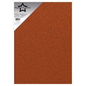 Paper Favourites PFSS209 - Glitter A4 Brass/Copper 250 g 5 ark