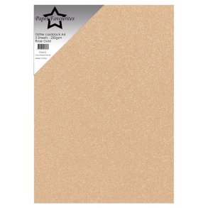 Paper Favourites PFSS210 - Glitter A4 Rose Gold 250 g 5 ark