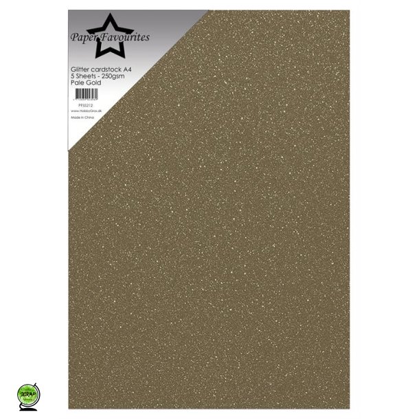 Paper Favourites PFSS212 - Glitter A4 Pale Gold 250 g 5 ark