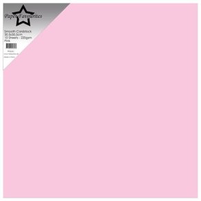 Paper Favourties PFSS501 - Smooth Cardstock Pink 30,5x30,5 cm 10 ark