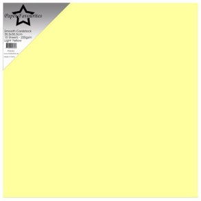 Paper Favourites PFSS502 - Smooth Cardstock Light yellow 30,5x30,5 cm 10 ark