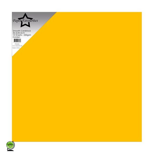 Paper Favourites PFSS503 - Smooth Cardstock Golden 30,5x30,5 cm 10 ark