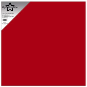 Paper Favourites PFSS504 - Smooth cardstock Fresh Red 30,5x30,5 cm 10 ark 