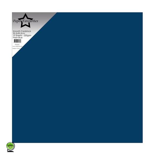 Paper Favourites PFSS507 - Smooth Cardstock Frech Blue 30,5x30,5 cm 10 ark