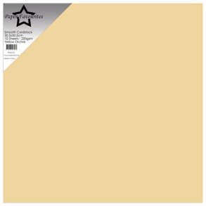 Paper Favourites PFSS510 - Smooth Cardstock Yellow Orchre 30,5x30,5 cm 10 ark