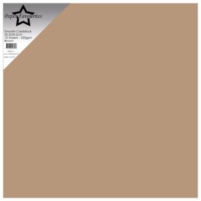 Paper Favourties PFSS511 - Smooth cardstock Brown 30,5x30,5 cm 10 ark