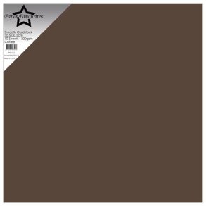 Paper Favourties PFSS512 - Smooth cardstock Coffee 30,5x30,5 cm 10 ark