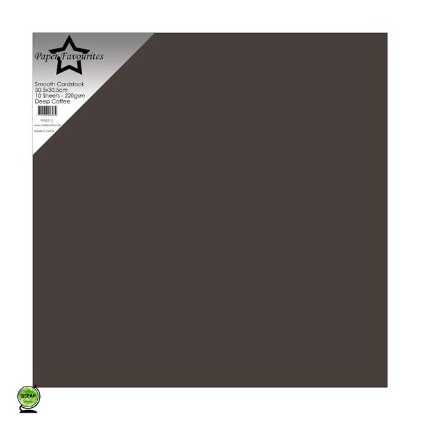 Paper Favourties PFSS513 - Smooth cardstock Deep Coffee 30,5x30,5 cm 10 ark
