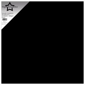 Paper Favourties PFSS514 - Smooth cardstock Black 30,5x30,5 cm 10 ark
