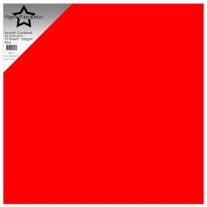 Paper Favourites PFSS517 - Smooth Cardstock Red 30,5x30,5 cm 10 ark