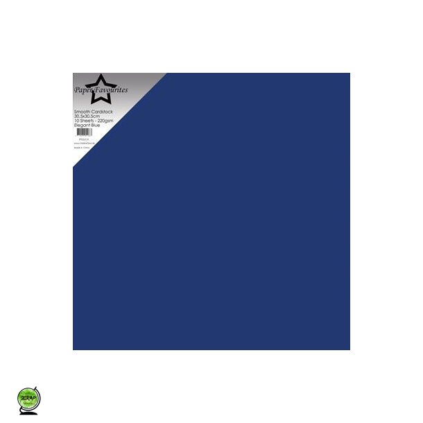 Paper Favourites PFSS519 - Smooth Cardstock Elegant Blue 30,5x30,5 cm 10 ark