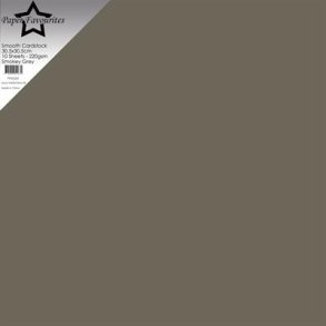Paper Favourites PFSS520 - Smooth Cardstock Smokey Grey 30,5x30,5 cm 10 ark
