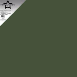 Paper Favourites PFSS521 - Smooth Cardstock Forest Green 30,5x30,5 cm 10 ark