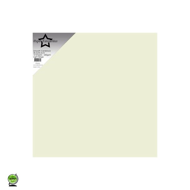 Paper Favourites PFSS523 - Smooth Cardstock Light Beige 30,5x30,5 cm 10 ark