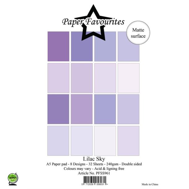 Paper Favourites PFSS961 - Lilac Sky 15x21 cm A5